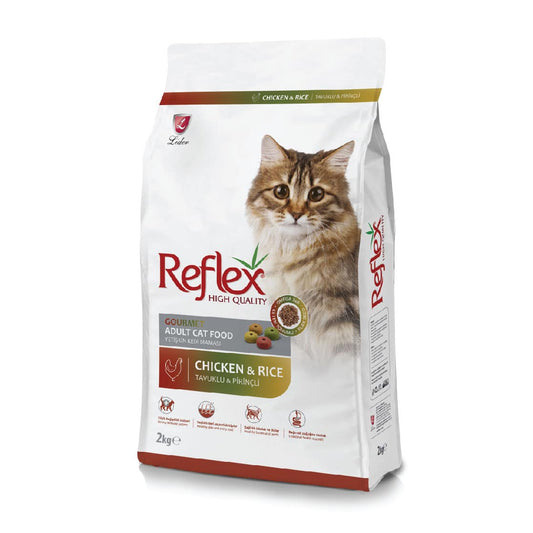 Reflex cat dry food 2 kg (multi colour) chikken &rice.